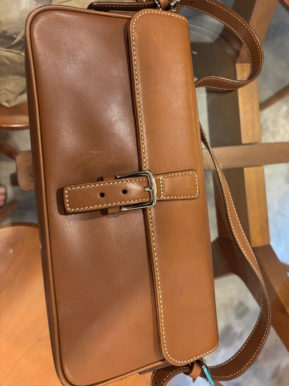 Vintage Coach Hamptons Leather Shoulder Bag